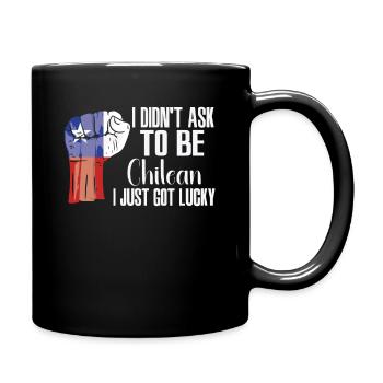 Chilean Pride Chile Flag Grown Chilean Roots - Full Colour Mug - black - Right