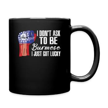Fierté birmane cultivée drapeau birman - Mug uni - noir - Droite