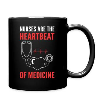 Lustige Krankenschwester - Tasse einfarbig - Schwarz - Rechts