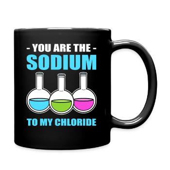 Lustige Chemie Chemiker - Tasse einfarbig - Schwarz - Rechts