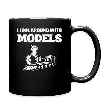 I Fool Around With Models Engineman - Tasse einfarbig - Schwarz - Rechts