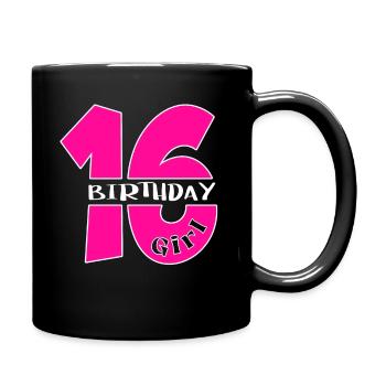 16 Anniversaire Fille - Mug uni - noir - Droite
