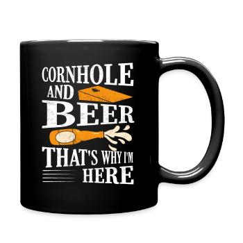 Cornhole And Beer That's Why I'm Here Player Bean - Full Colour Mug - black - Right