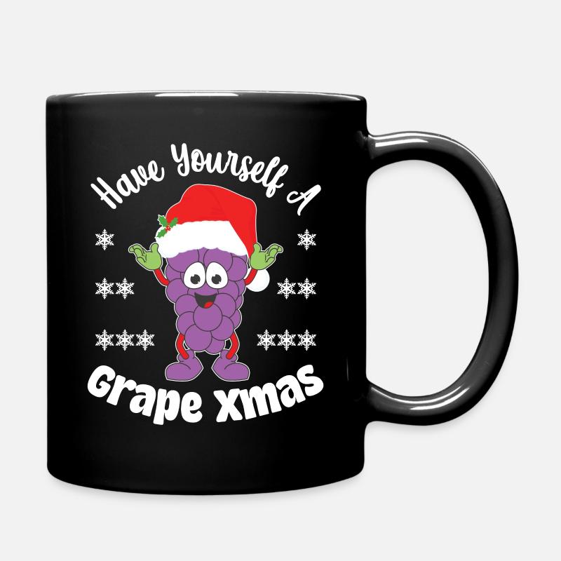 Have yourself a Grape Xmas - Tasse einfarbig - Schwarz