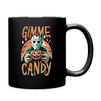 Halloween Gimme Candy Trick or Treat - Tasse einfarbig - Schwarz - Rechts