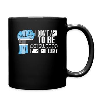 Fierté du Botswana Drapeau du Botswana agrandi - Mug uni - noir - Droite