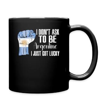 Argentinischer Stolz Argentinische Flagge - Tasse einfarbig - Schwarz - Rechts
