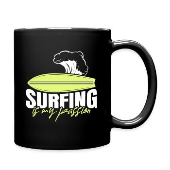 Le surf est ma passion - Mug uni - noir - Droite