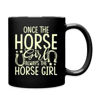 Une fois la fille de cheval, toujours la fille de cheval - Mug uni - noir - Droite