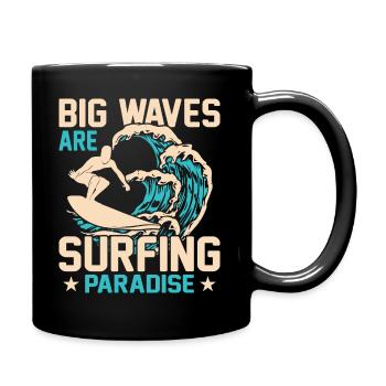 Les grosses vagues sont le paradis des surfeurs - Mug uni - noir - Droite