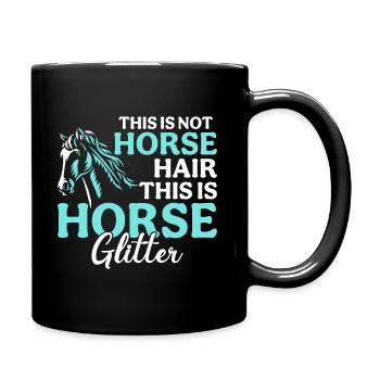 Ce n’est pas du crin de cheval mais des paillettes de cheval - Mug uni - noir - Droite