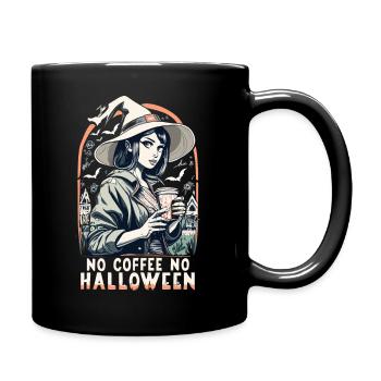 No Coffee No Halloween Morning Muffle Witch - Full Colour Mug - black - Right