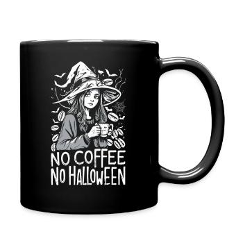 No Coffee No Halloween Morning Muffle Witch - Full Colour Mug - black - Right