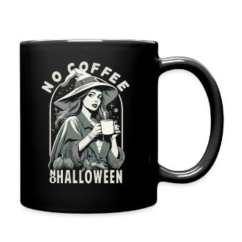 No Coffee No Halloween Morning Muffle Witch - Full Colour Mug - black - Right