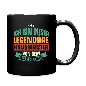 Hausmeister Handwerker Elektriker Facility Manager - Tasse einfarbig - Schwarz - Rechts