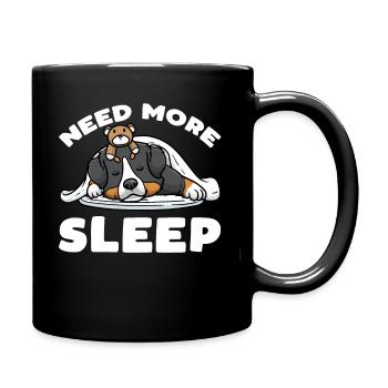 Berner Sennenhund Hund Bouvier Bernois Schlafen - Tasse einfarbig - Schwarz - Rechts