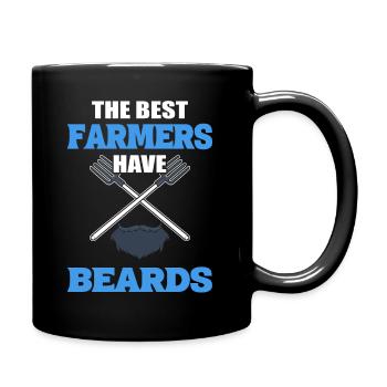 Bärtiger Bauer Landwirte - Tasse einfarbig - Schwarz - Rechts