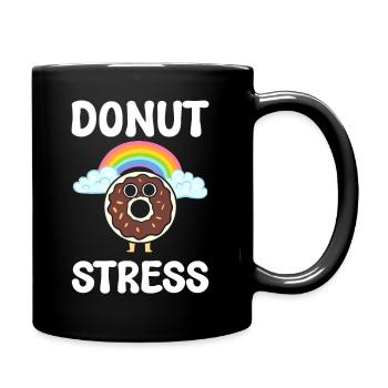 Donut Stress Donut -Liebhaber - Tasse einfarbig - Schwarz - Rechts
