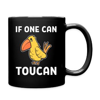 Wildlife Toucan Bird Vogelbeobachter - Tasse einfarbig - Schwarz - Rechts