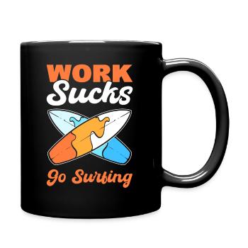 Surfbrett Surflehrer - Tasse einfarbig - Schwarz - Rechts