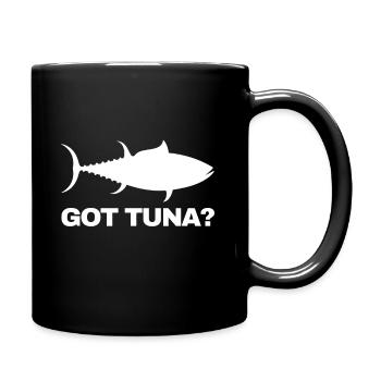 Thunfisch Liebhaber Geschenk - Hast du Thunfisch? Lustiges Angeln - Tasse einfarbig - Schwarz - Rechts