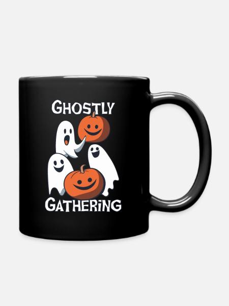 Ghostly Gathering Halloween Costume - Full Colour Mug - black