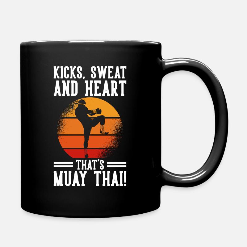 Muay Thai Boxing - Tasse einfarbig - Schwarz