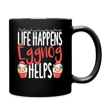 La vie se passe Le lait de poule aide les hommes femmes la crème glacée - Mug uni - noir - Droite