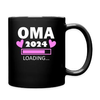Oma 2024 - Oma werden - Oma loading 2024 - Tasse einfarbig - Schwarz - Rechts