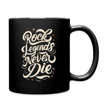 Rock Legends Never Die Rock N Roll Musik - Tasse einfarbig - Schwarz - Rechts