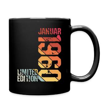Edition limitée Janvier 1960 Année du cadeau de naissance 1 - Mug uni - noir - Droite