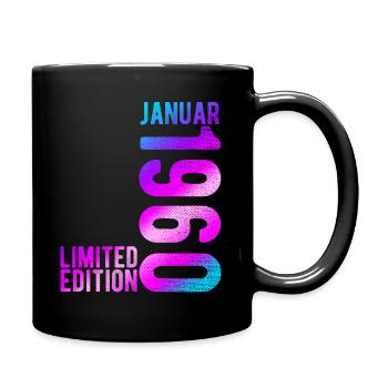 Edition limitée Janvier 1960 Année du cadeau de naissance 1 - Mug uni - noir - Droite