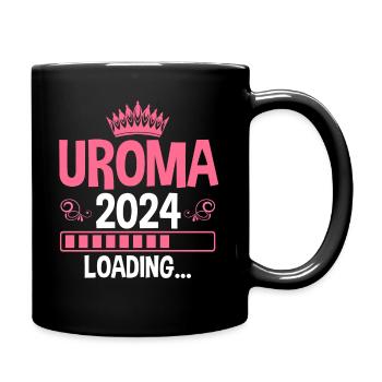Urgroßmutter 2024 Uroma - Tasse einfarbig - Schwarz - Rechts