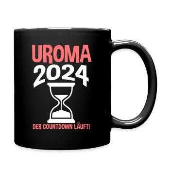 Urgroßmutter 2024 Uroma - Tasse einfarbig - Schwarz - Rechts