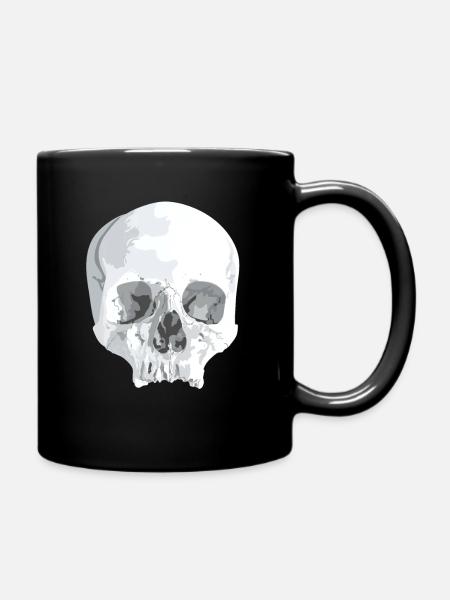 Tête de crâne Tête de squelette Crâne - Mug uni - noir