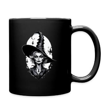 Klassische Hexe 7 - Tasse einfarbig - Schwarz - Rechts