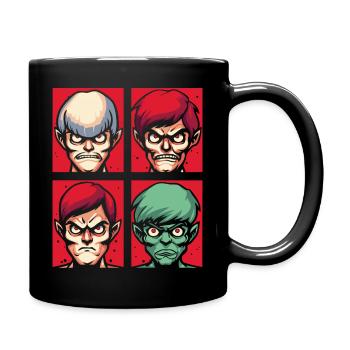 Cartoon Faces of Wrath - Full Colour Mug - black - Right