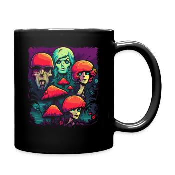Eine bunte Pilze - Pilz-Kerle Geschichte - Tasse einfarbig - Schwarz - Rechts
