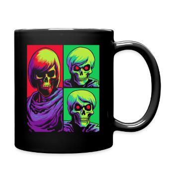 Aventure de crâne d’amis zombies de dessins animés - Mug uni - noir - Droite