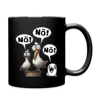 Morgenmuffel Müde Müdigkeit lustige Sprüche Fun - Tasse einfarbig - Schwarz - Rechts