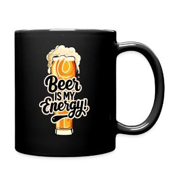 Beer is my Energy Beer Drinker Beer Lovers - Full Colour Mug - black - Right