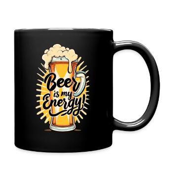 Beer is my Energy Beer Drinker Beer Lovers - Full Colour Mug - black - Right