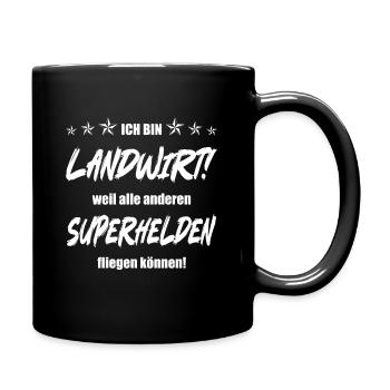 Ich bin Landwirt weil ... - Tasse einfarbig - Schwarz - Rechts