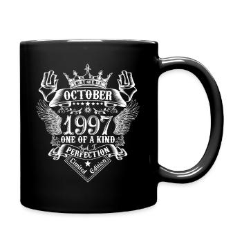 Oktober 1997 Jahrestag 1997 Oktober - Tasse einfarbig - Schwarz - Rechts