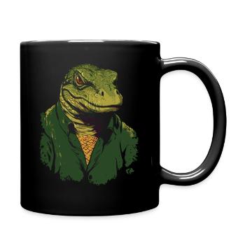 Une veste cool et un lézard dragon de Komodo - Mug uni - noir - Droite