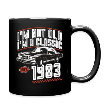 1983 Jahrgang Vintage Retro Klassiker Geburtstag - Tasse einfarbig - Schwarz - Rechts