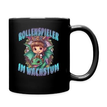 Rollenspieler im Wachstum - Tasse einfarbig - Schwarz - Rechts