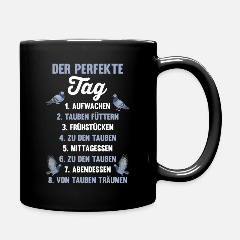 Taubenzüchter Brieftaube Tauben - Tasse einfarbig - Schwarz
