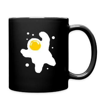Fried Egg In The Shape Of An Astronaut - Full Colour Mug - black - Right