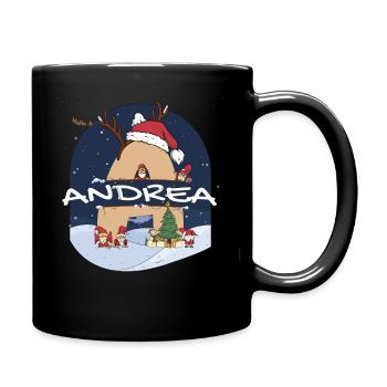 Génial Andrea Nom w Santa Hat dans le thème de Noël - Mug uni - noir - Droite